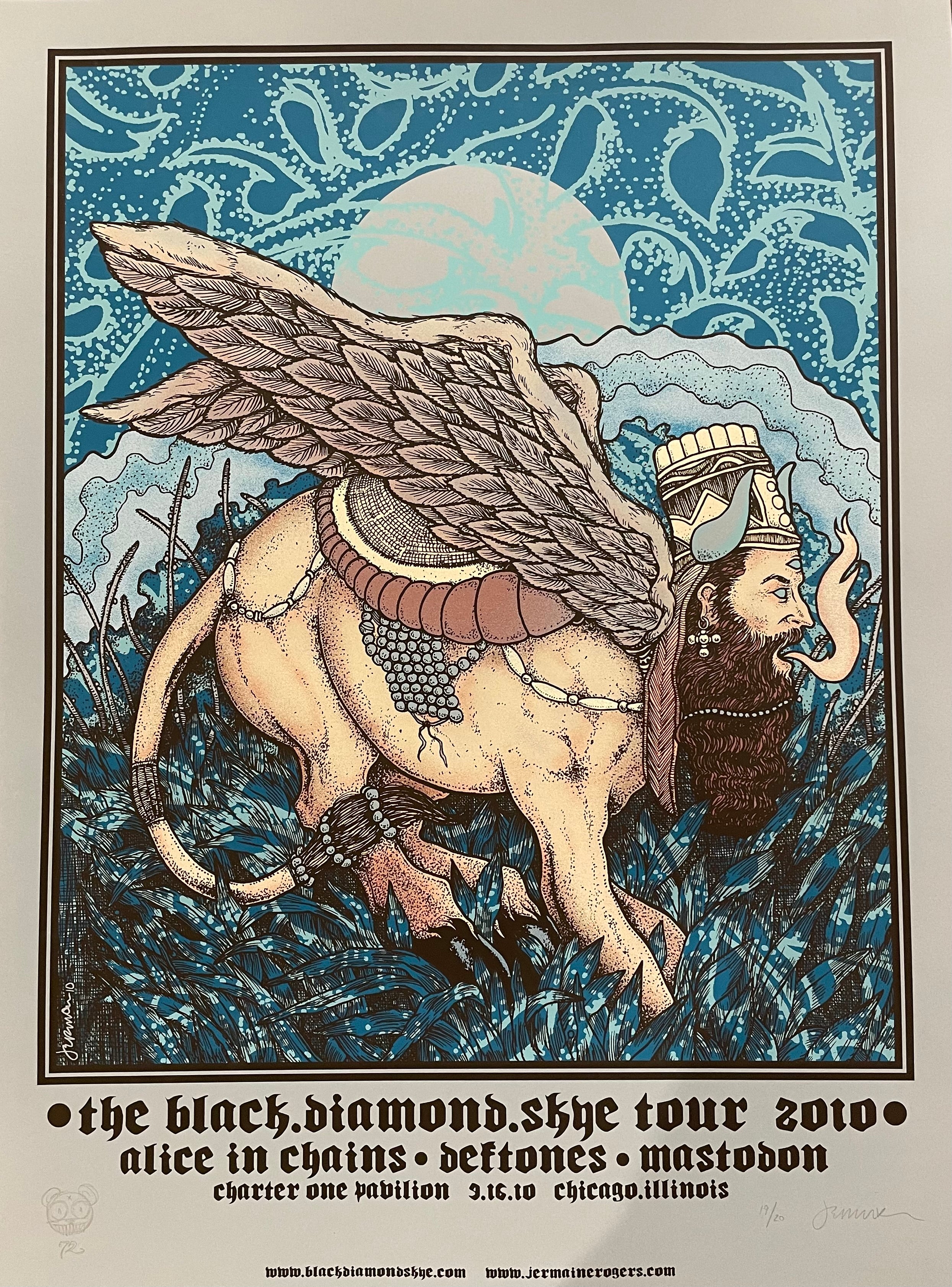 Black Diamond Skye Tour- Chicago, IL- 9.16.10 -rare on blue denim stock 19/20 RARE! w/ remarque