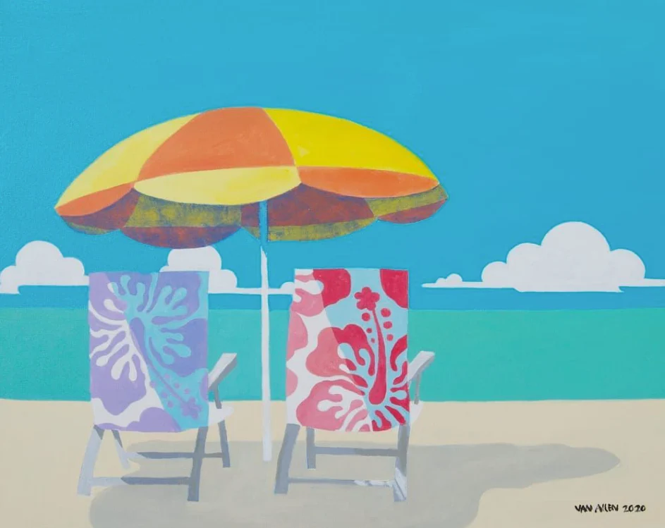 Beach Chairs Small Print 4/200