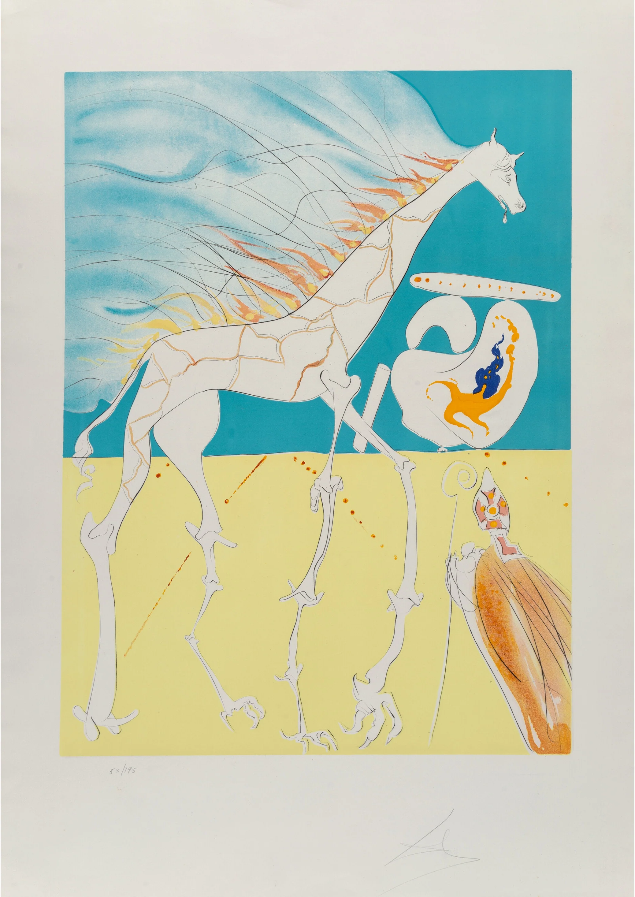 Saturnian Giraffe - Framed