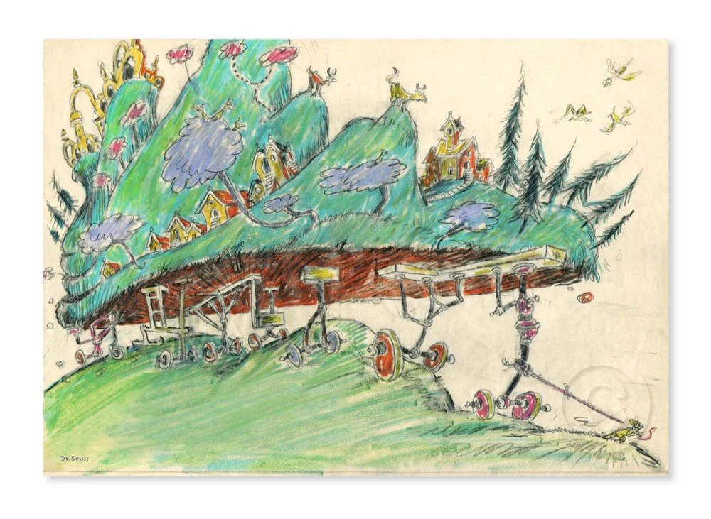 Kid You'll Move Mountains - Concept Drawing - 680/850 FRAMED