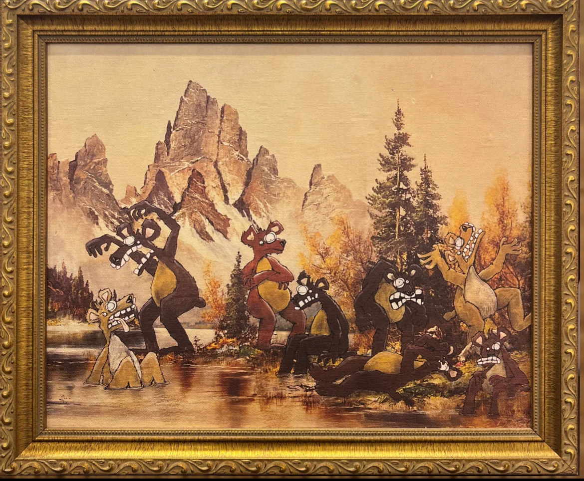 Mondays (Angry Bears) - Framed