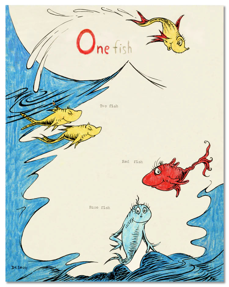 One Fish Two Fish Red Fish Blue Fish 60th Anniversary 192/395