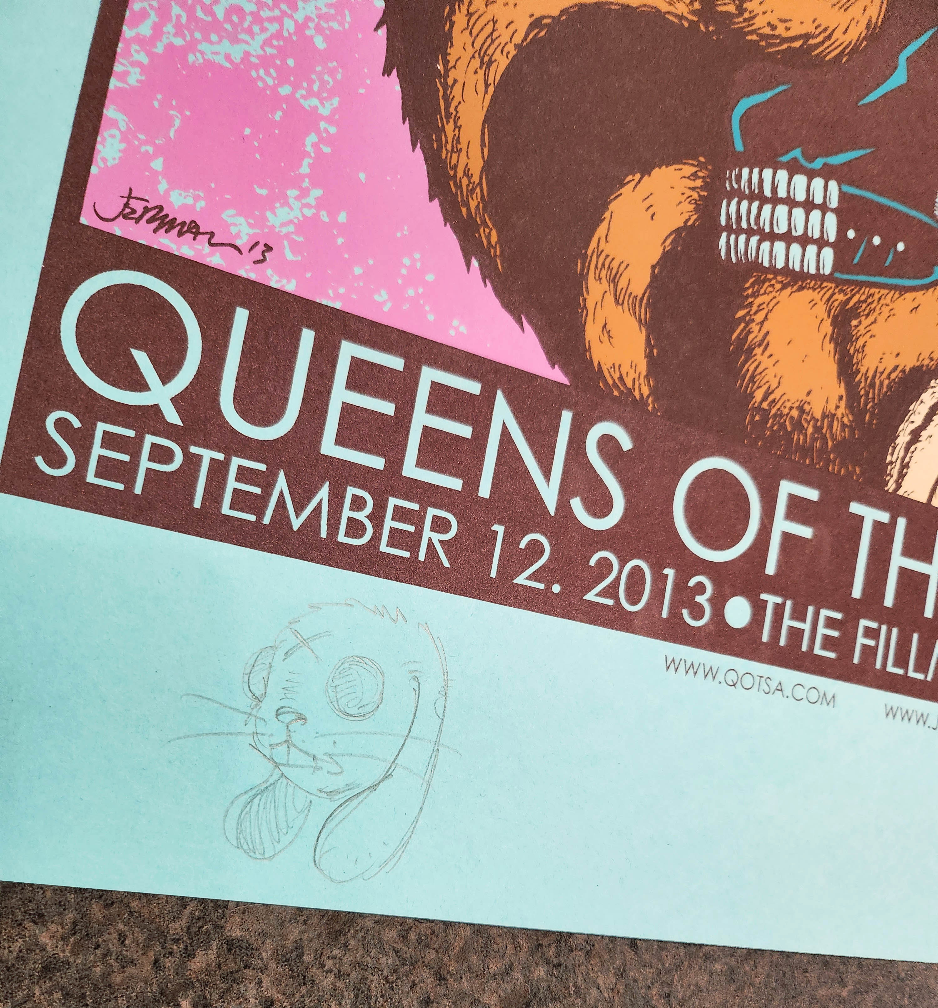 QOTSA Detroit 9.12.13 A/P w/ Remarque on Blue Raspberry (Tonite...You Belong to Us) - Image 2