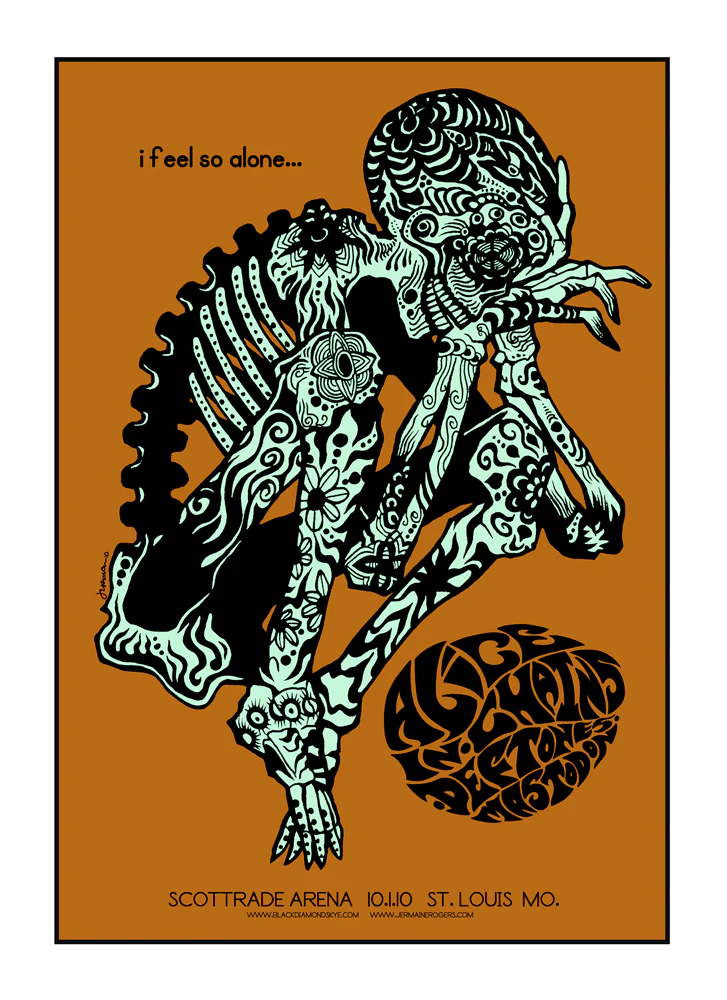 Alice in Chains & Deftones St. Louis, MO 10.1.10 - A/P - White Stock - Image 2