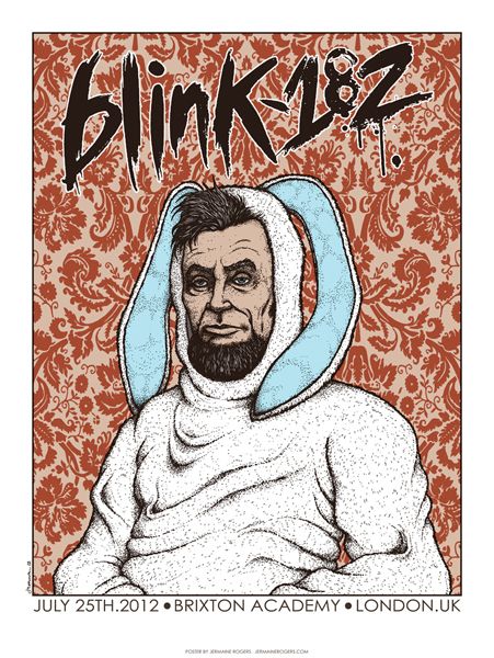 Blink 182 London, UK 7.25.12 - A/P - White Stock