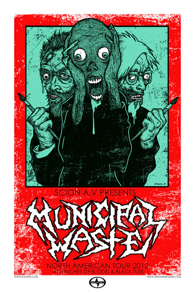 Municipal Waste - North America Tour 2012 - Art is Dead A/P - Image 2