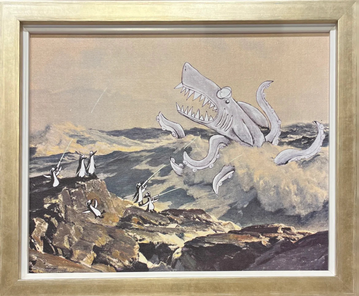 Sharktopus vs Laser Penguins - Framed