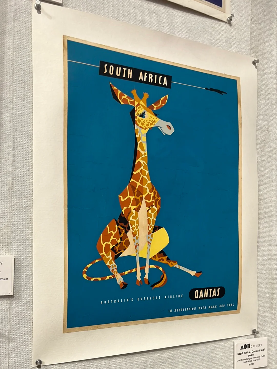 South Africa - Qantas travel poster - Image 2