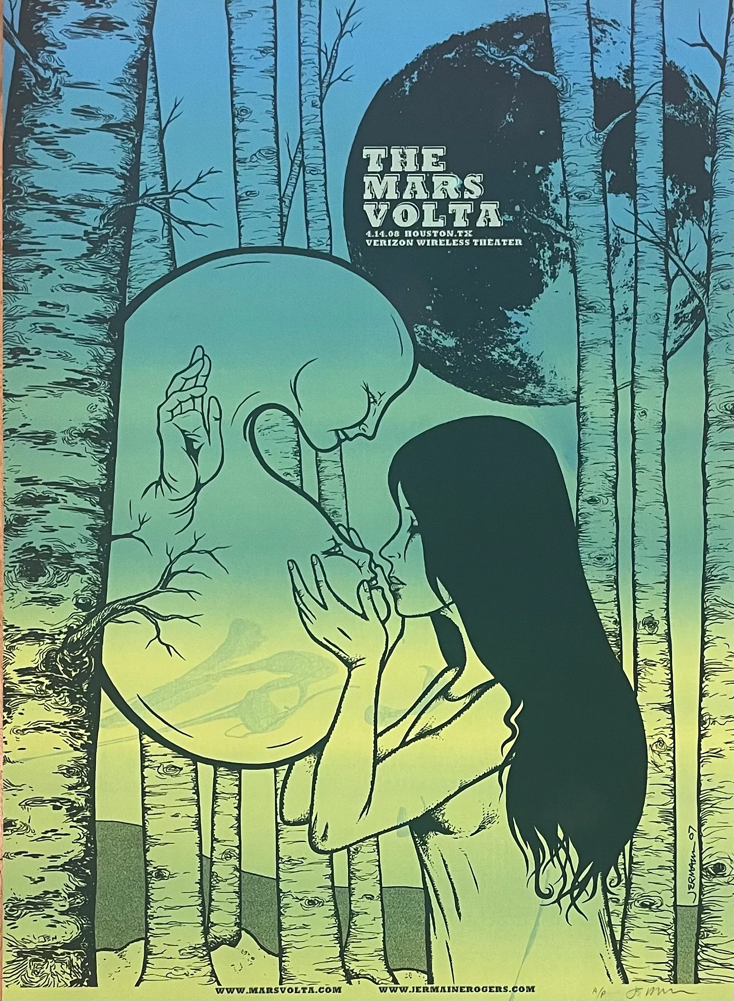 The Mars Volta A/P - Houston, TX 04.14.2008 Uniquely hand-pulled silk screen - one of a kind!